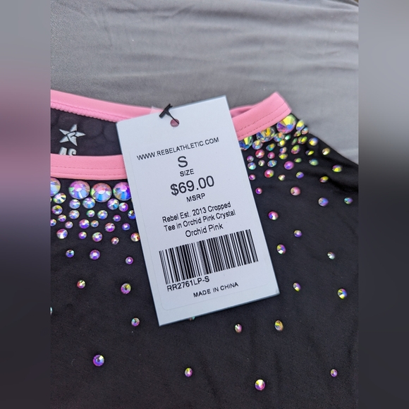 Adult Rebel Athletic Cropped Tee - Picture 3 of 12